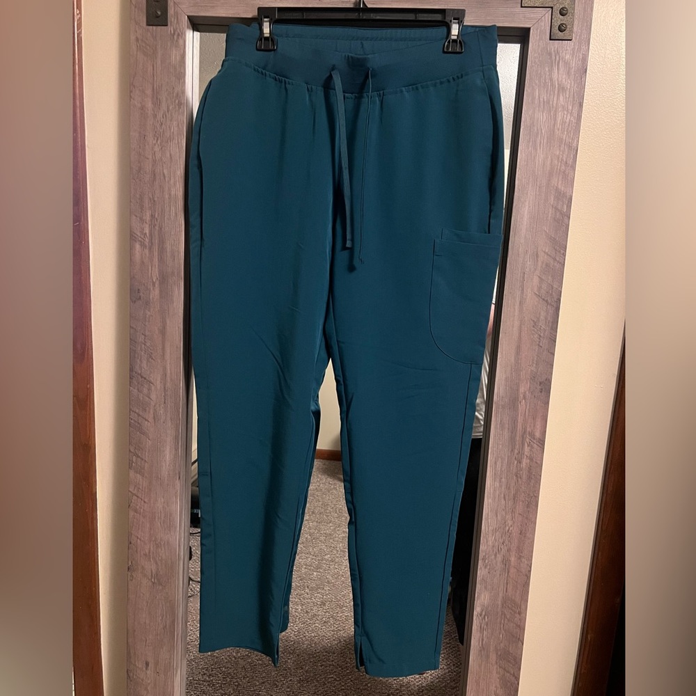 Mandala Caribbean Blue scrub bottoms